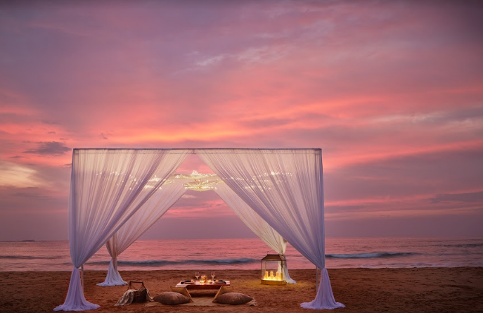 Enjoy a private candlelit dinner on the Benthota beach.
